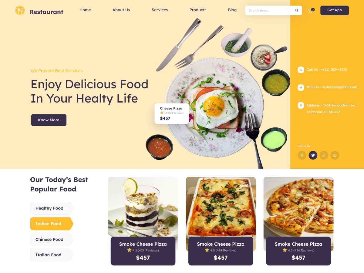 Free Restaurant WordPress Theme For Food Business Websites – Misbah WP