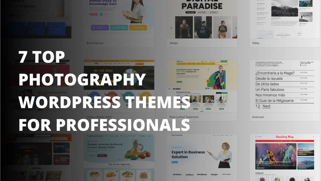 7 Top Photography WordPress Themes for Professionals