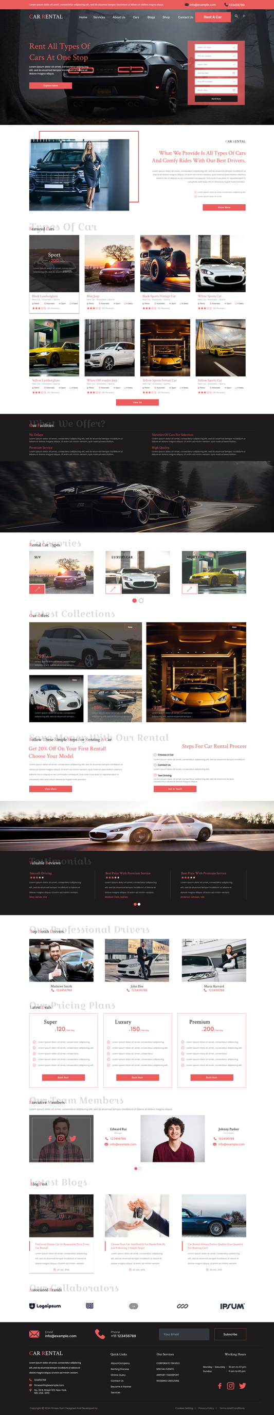 Automobile Rental Wordpress Theme