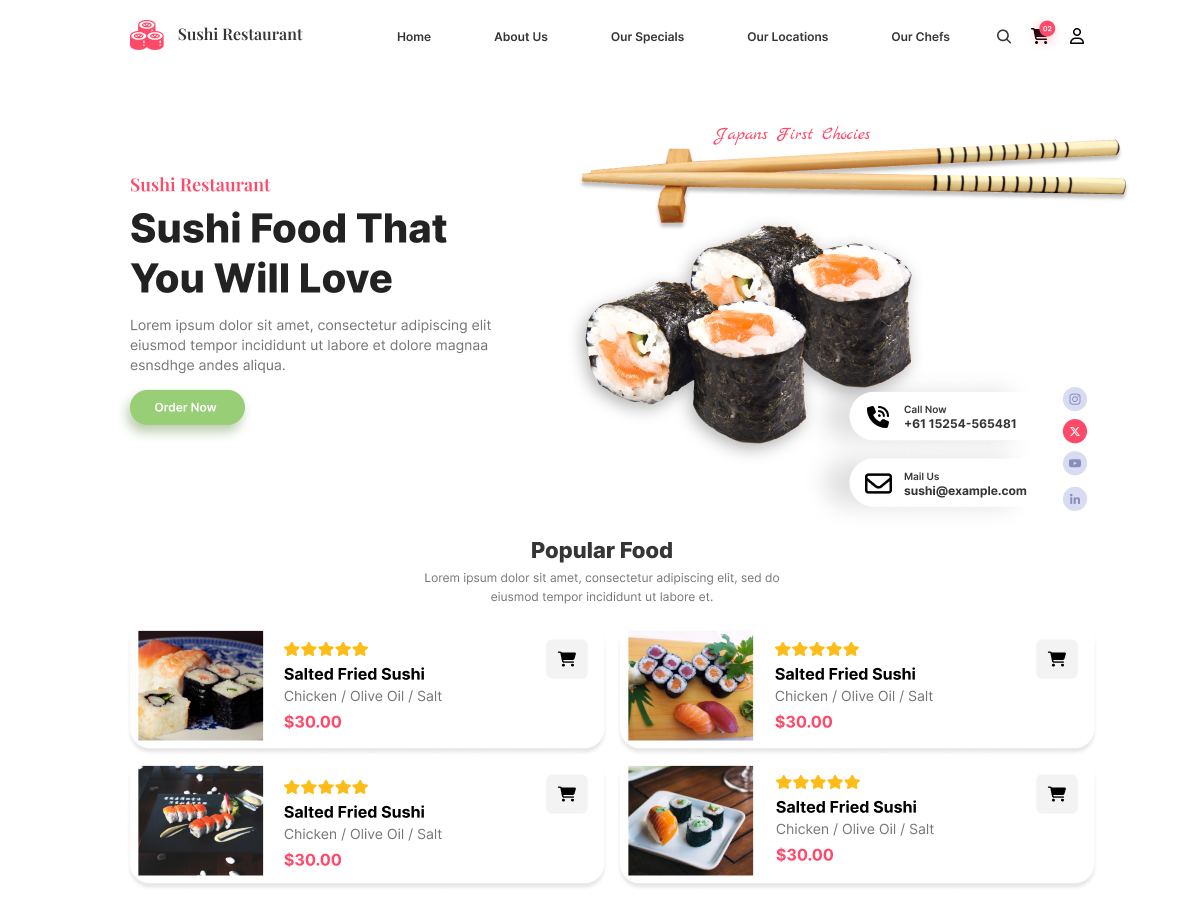 Free Cafeteria WordPress Theme