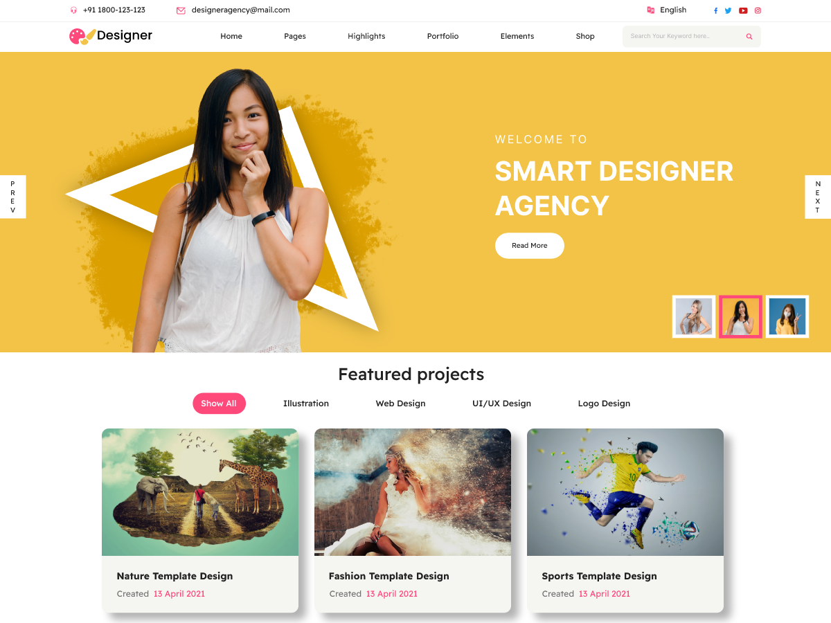 Free Designer WordPress Theme