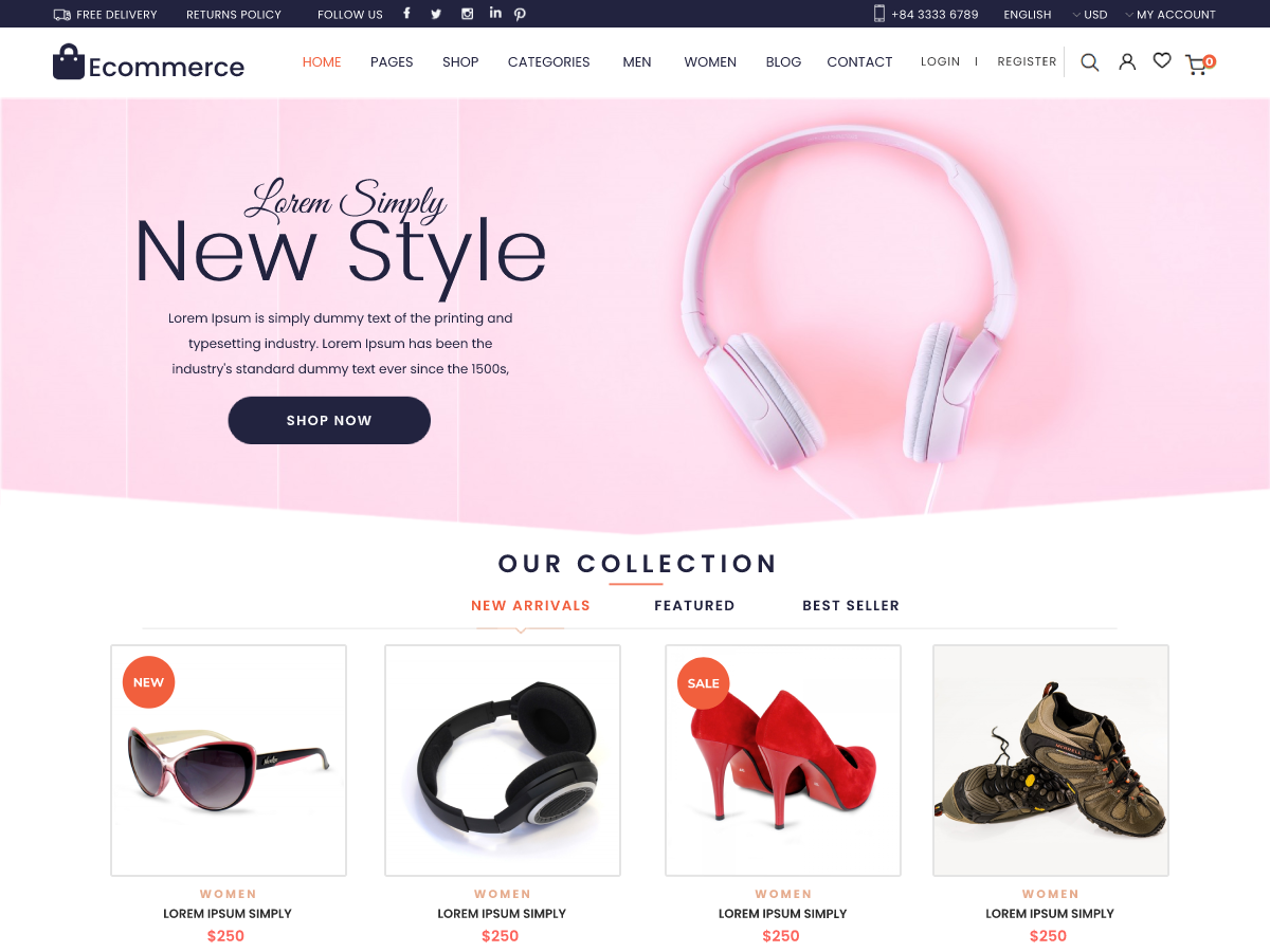 Free Ecommerce WordPress Theme