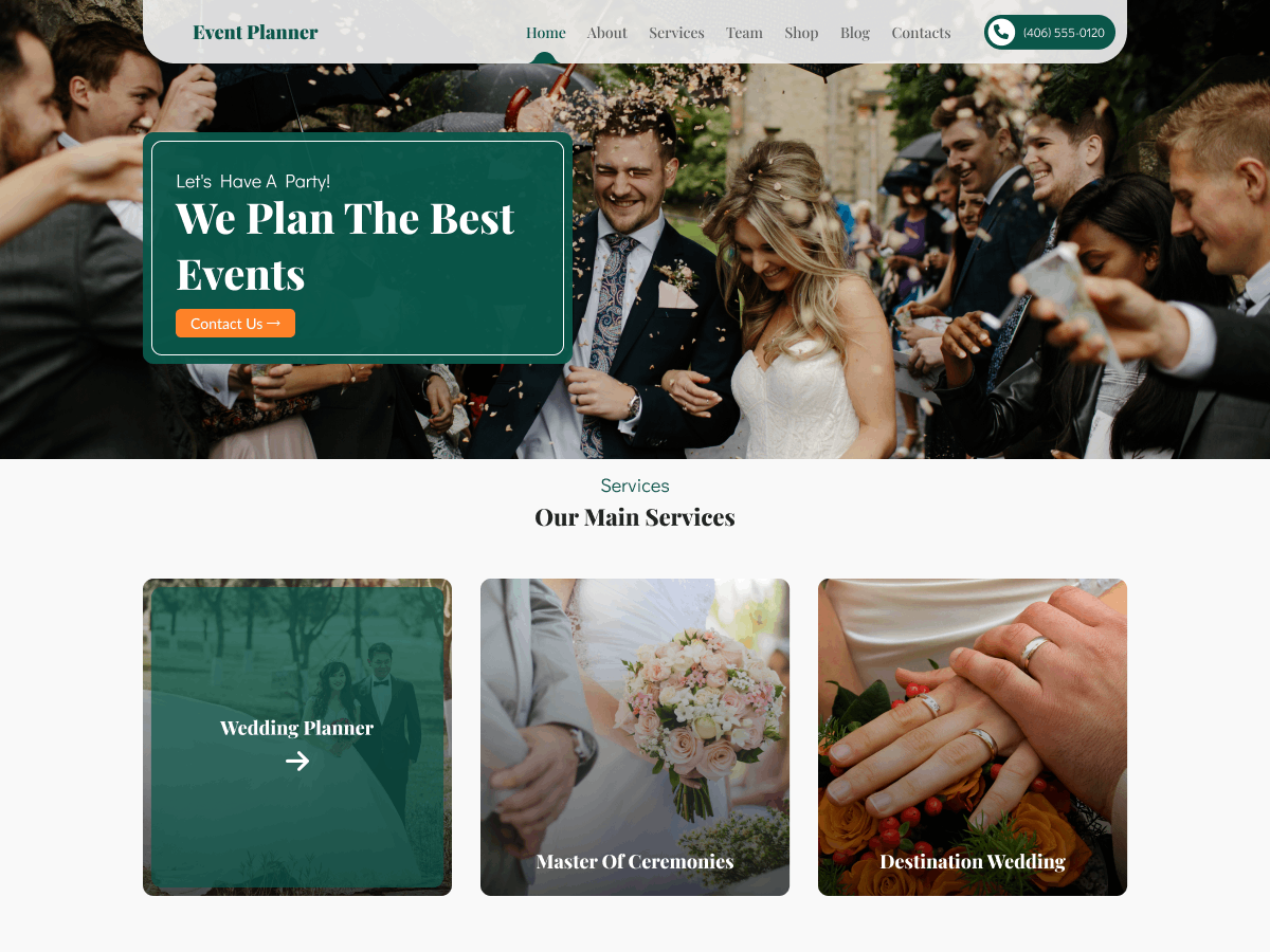 Free Event Planner WordPress Theme