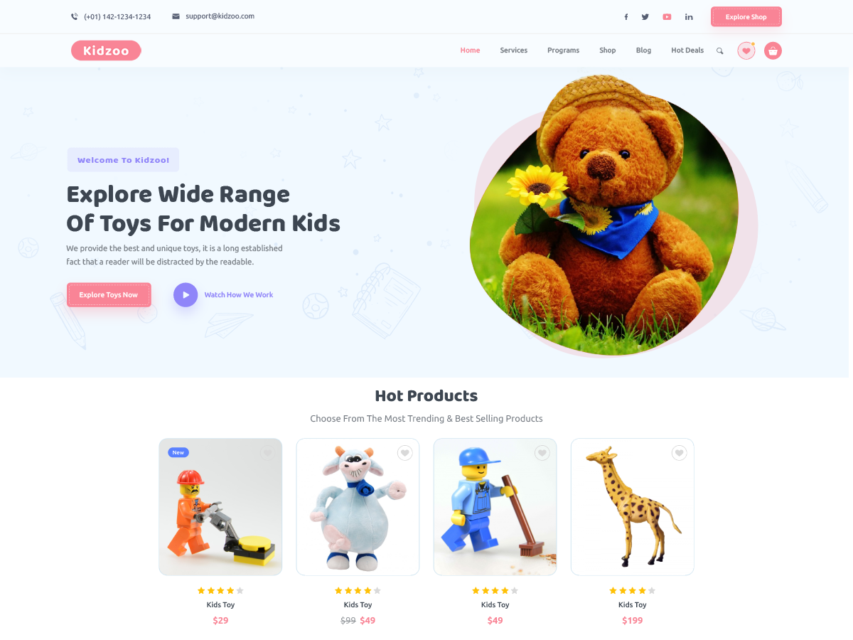 Free Fashion Kids WordPress Theme