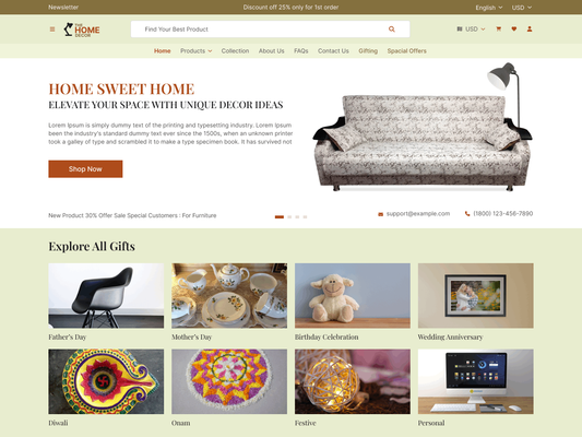 Free Home Decor WordPress Theme