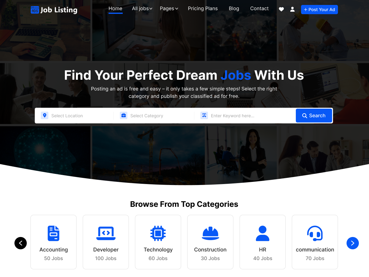 Free Job WordPress Theme