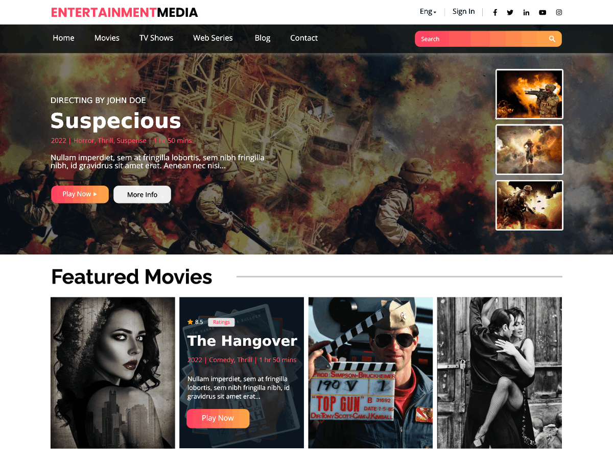 Free Media WordPress Theme