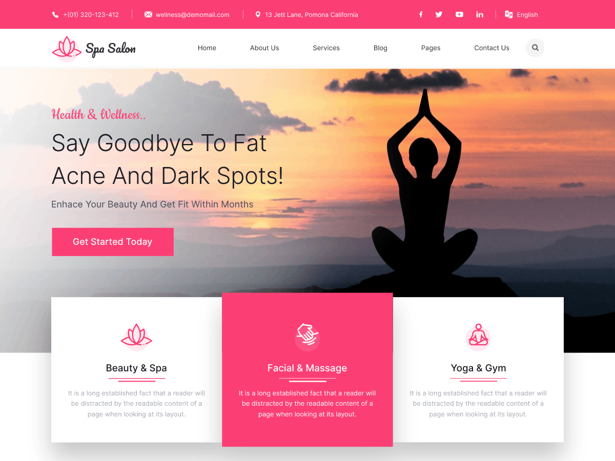 Free Spa Salon WordPress Theme