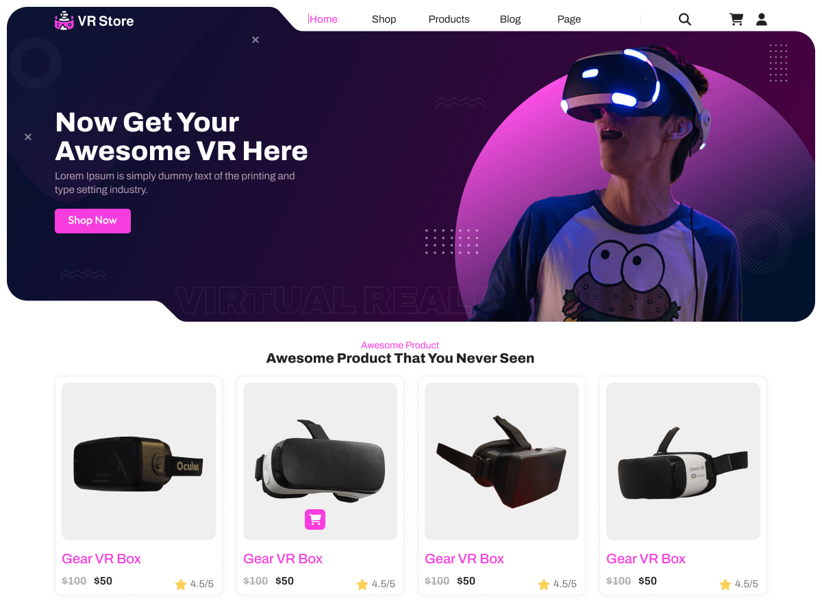 Free VR WordPress Theme