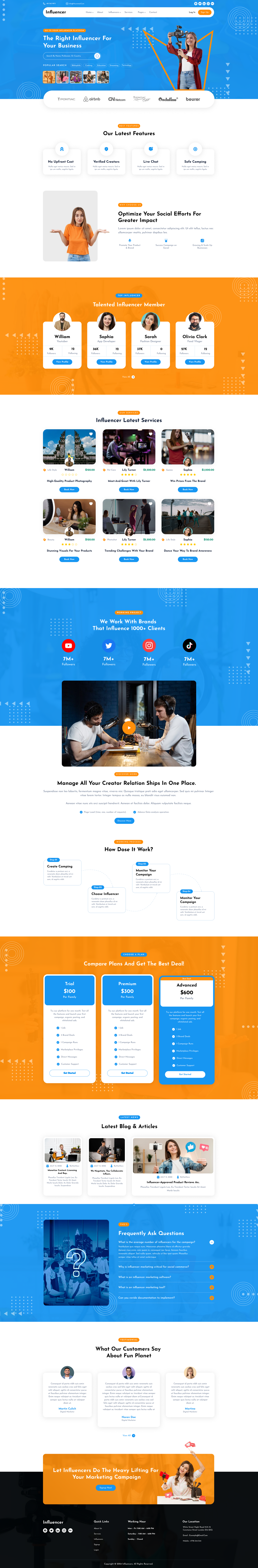 Influencer Marketing WordPress Theme