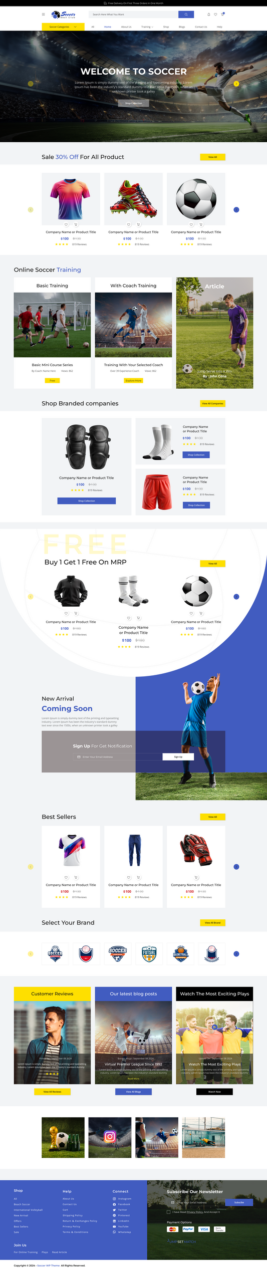 Soccer WordPress Theme