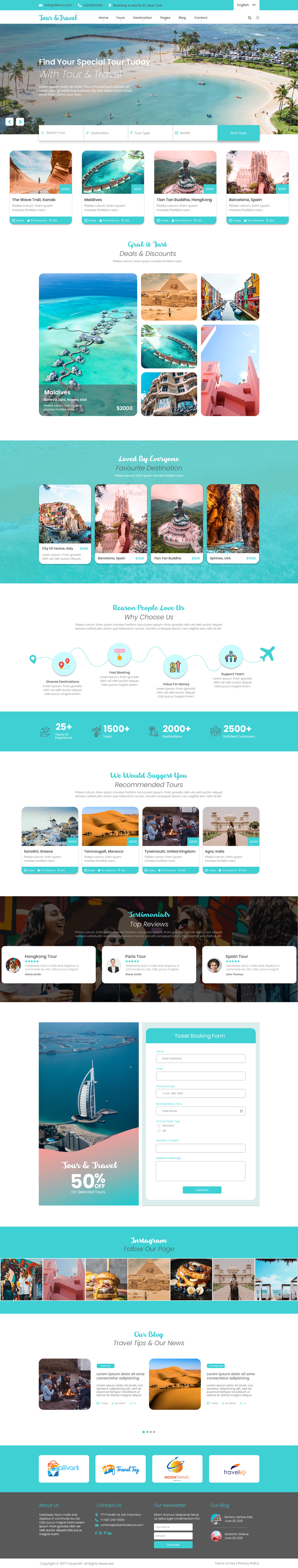 Travel Booking wordPress theme