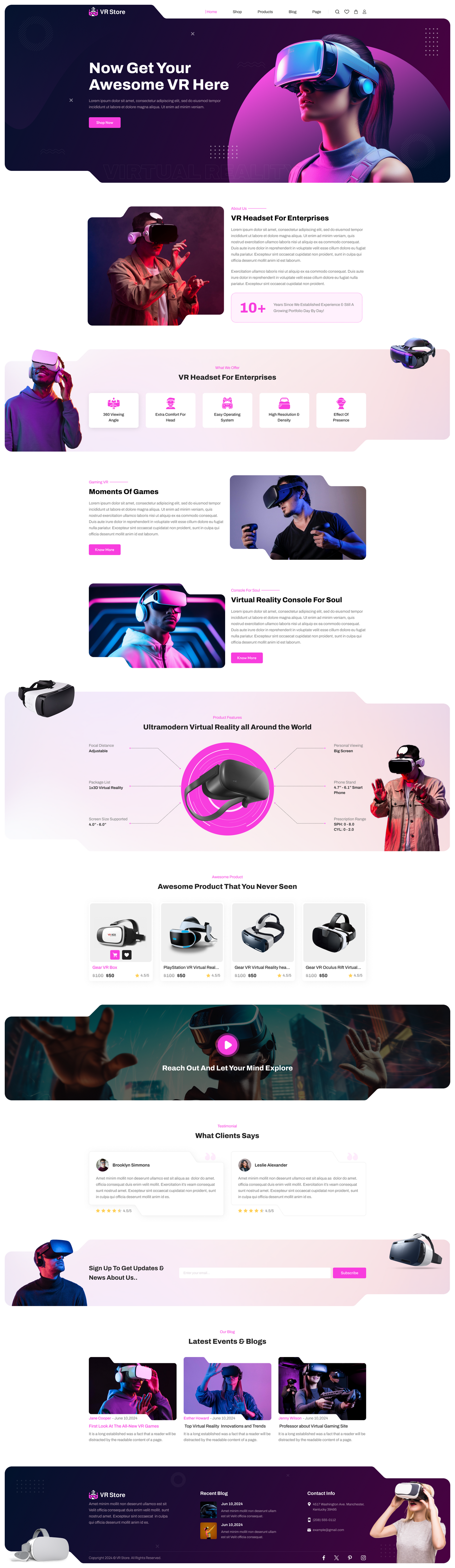 VR Gaming WordPress Theme